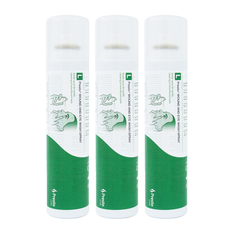 Presto Ögondusch refill 3x250 ml (med svampkork), Presto en av våra beprövade produkter inom första hjälpen. Det är alltid ett tryggt val med Presto Ögondusch refill 3x250 ml (med svampkork) från Prestofirstaid.se