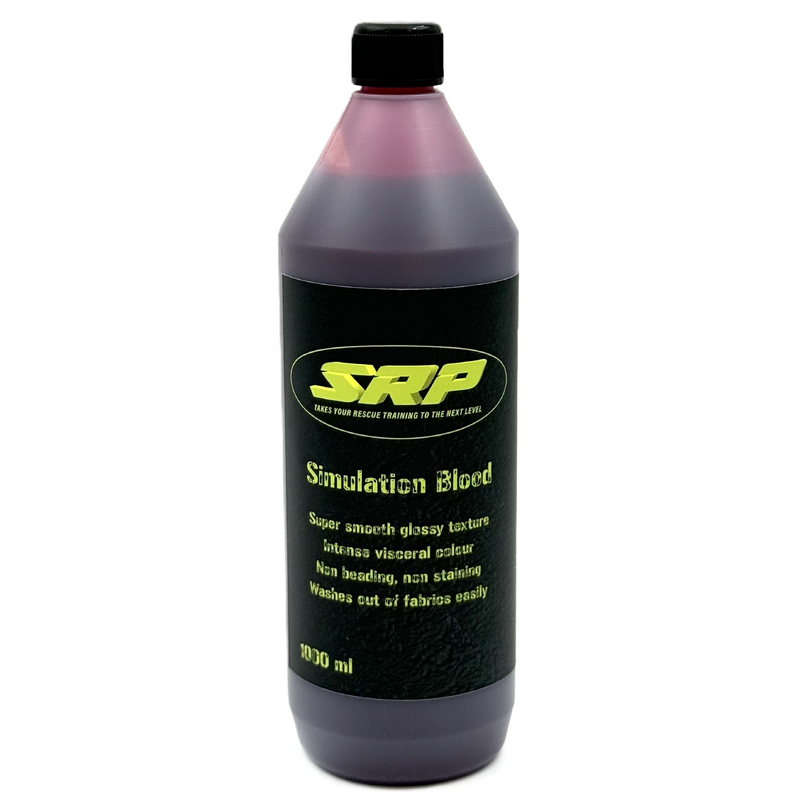 SRP Simulation Blood 1000 ml, Svenska räddningsprodukter en av våra beprövade produkter inom första hjälpen. Det är alltid ett tryggt val med SRP Simulation Blood 1000 ml från Prestofirstaid.se