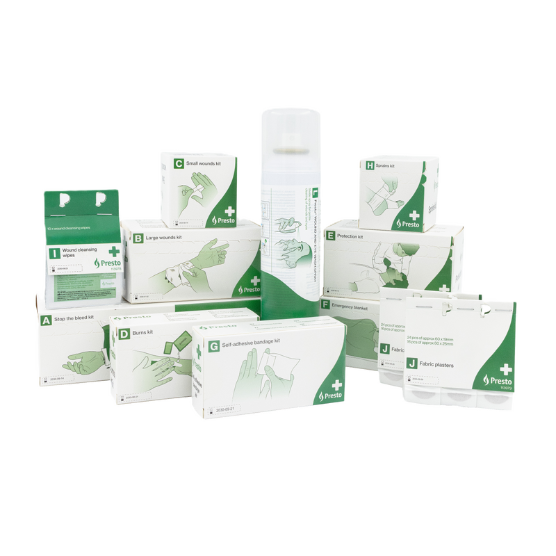 Presto Första Hjälpen-station refill, Presto en av våra beprövade produkter inom första hjälpen. Det är alltid ett tryggt val med Presto Första Hjälpen-station refill från Prestofirstaid.se