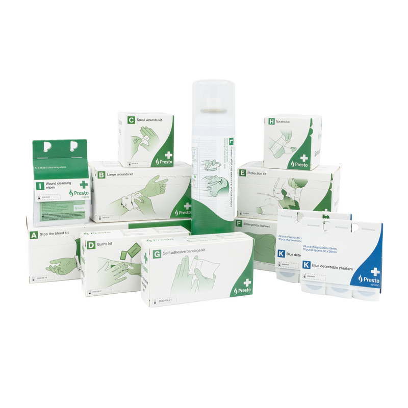 Presto Första Hjälpen-station refill Blå/HORECA, Presto en av våra beprövade produkter inom första hjälpen. Det är alltid ett tryggt val med Presto Första Hjälpen-station refill Blå/HORECA från Prestofirstaid.se