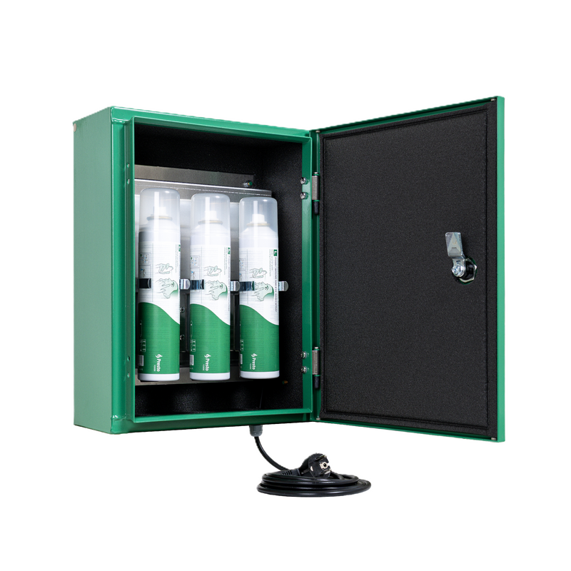 Värmeskåp Presto Ögondusch inkl. 3x250 ml (12V/220V), Presto en av våra beprövade produkter inom första hjälpen. Det är alltid ett tryggt val med Värmeskåp Presto Ögondusch inkl. 3x250 ml (12V/220V) från Prestofirstaid.se