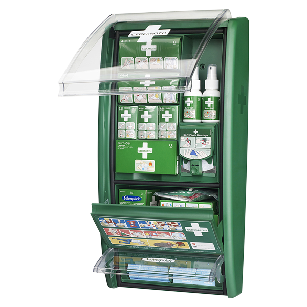 Cederroth Första hjälpen-station, brännskador, Cederroth en av våra beprövade produkter inom första hjälpen. Det är alltid ett tryggt val med Cederroth Första hjälpen-station, brännskador från Prestofirstaid.se
