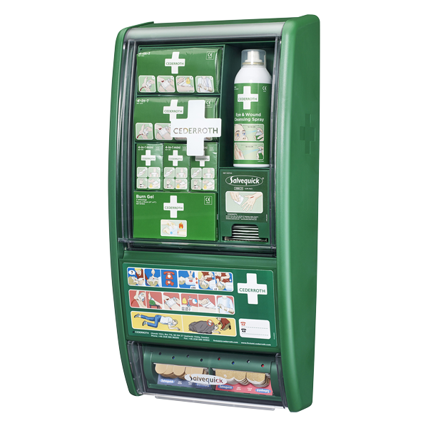 Cederroth Första hjälpen-station , Cederroth en av våra beprövade produkter inom första hjälpen. Det är alltid ett tryggt val med Cederroth Första hjälpen-station  från Prestofirstaid.se