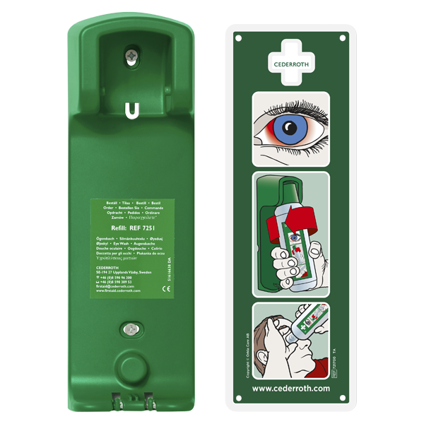 Vägghållare till Cederroth Ögondusch 500 ml, Cederroth en av våra beprövade produkter inom första hjälpen. Det är alltid ett tryggt val med Vägghållare till Cederroth Ögondusch 500 ml från Prestofirstaid.se