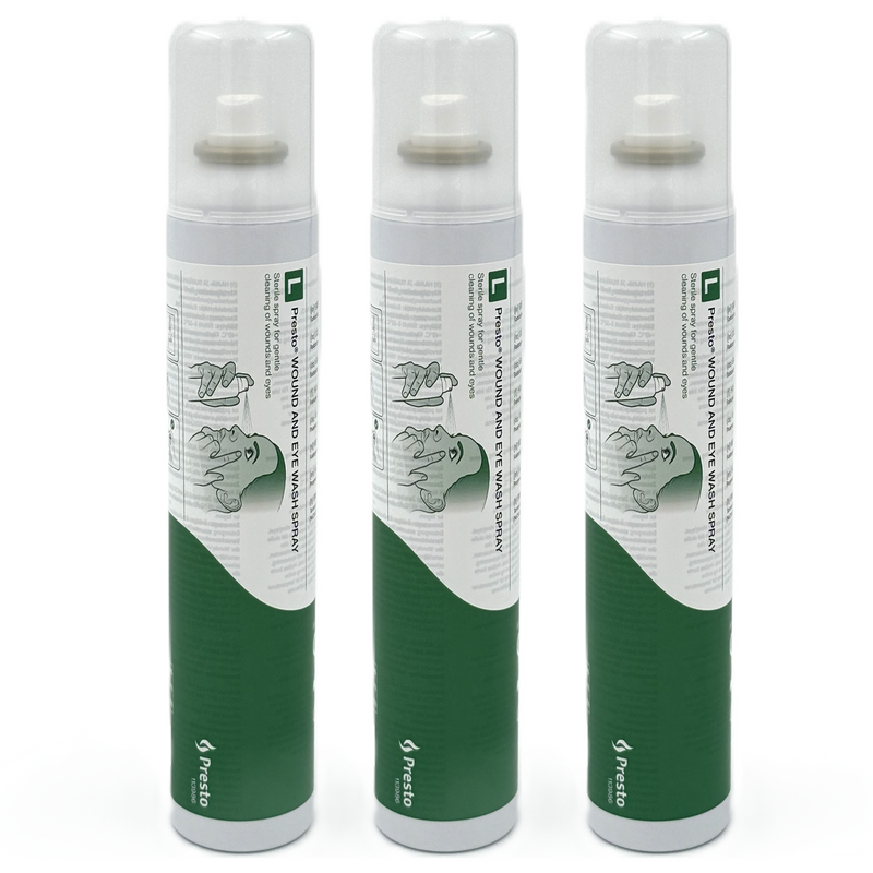 Presto Ögondusch refill 3x250 ml (med svampkork), Presto en av våra beprövade produkter inom första hjälpen. Det är alltid ett tryggt val med Presto Ögondusch refill 3x250 ml (med svampkork) från Prestofirstaid.se